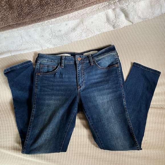 Anthropologie Pilcro Mid Rise Skinny Ankle Jeans Size 30 Blue Stretch - Picture 5 of 13